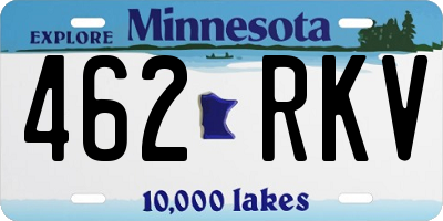 MN license plate 462RKV