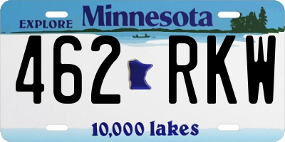 MN license plate 462RKW
