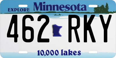 MN license plate 462RKY