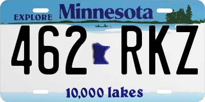 MN license plate 462RKZ