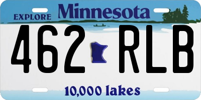 MN license plate 462RLB