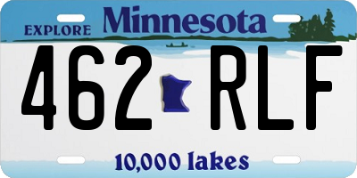 MN license plate 462RLF