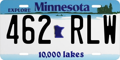 MN license plate 462RLW