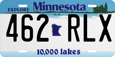 MN license plate 462RLX
