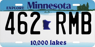 MN license plate 462RMB