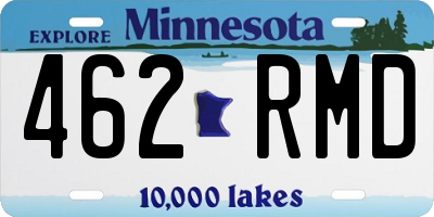 MN license plate 462RMD