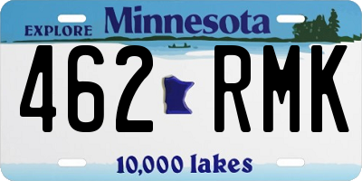 MN license plate 462RMK