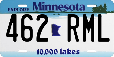 MN license plate 462RML