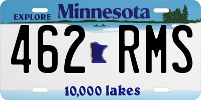 MN license plate 462RMS