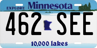 MN license plate 462SEE