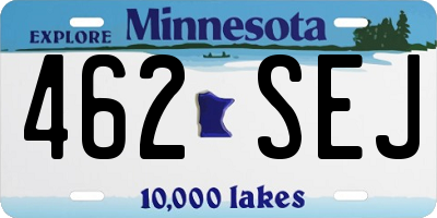 MN license plate 462SEJ