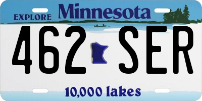 MN license plate 462SER