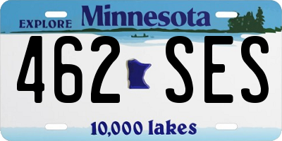 MN license plate 462SES