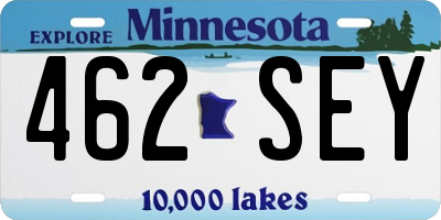 MN license plate 462SEY