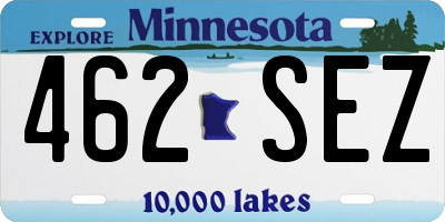 MN license plate 462SEZ