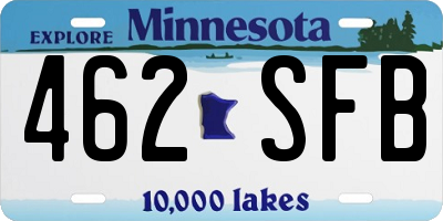 MN license plate 462SFB