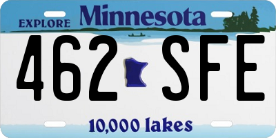 MN license plate 462SFE