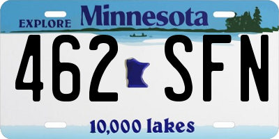 MN license plate 462SFN
