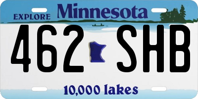 MN license plate 462SHB