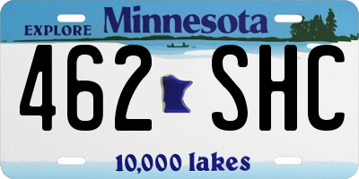 MN license plate 462SHC