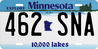 MN license plate 462SNA