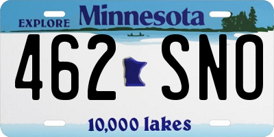 MN license plate 462SNO