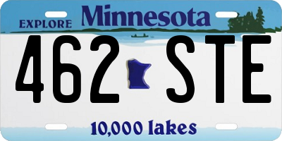 MN license plate 462STE