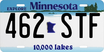 MN license plate 462STF