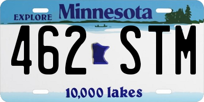 MN license plate 462STM