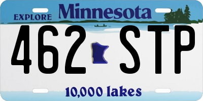 MN license plate 462STP
