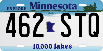 MN license plate 462STQ