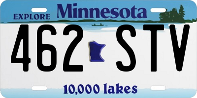 MN license plate 462STV