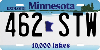MN license plate 462STW