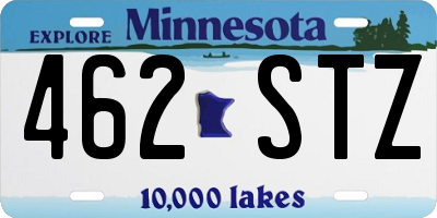 MN license plate 462STZ