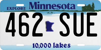 MN license plate 462SUE
