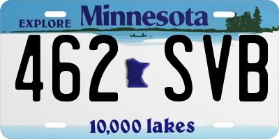 MN license plate 462SVB
