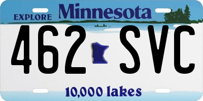 MN license plate 462SVC