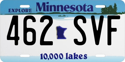 MN license plate 462SVF