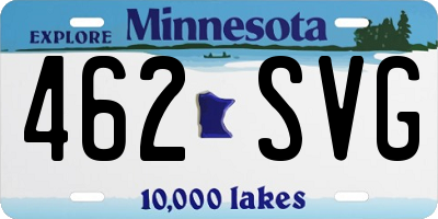 MN license plate 462SVG