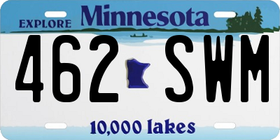 MN license plate 462SWM