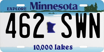 MN license plate 462SWN