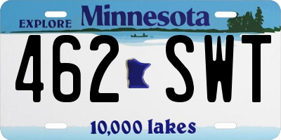 MN license plate 462SWT