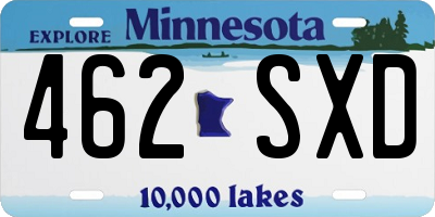 MN license plate 462SXD
