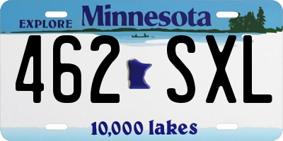 MN license plate 462SXL