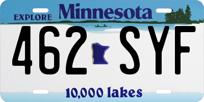 MN license plate 462SYF