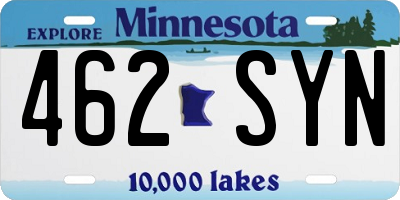 MN license plate 462SYN