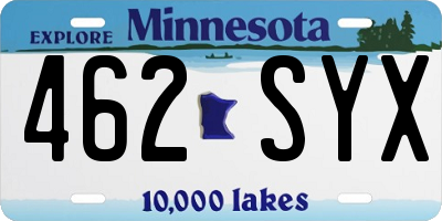 MN license plate 462SYX