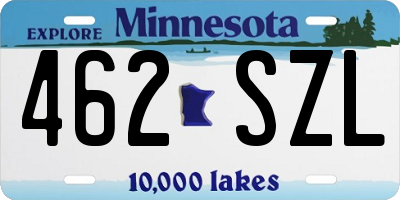MN license plate 462SZL