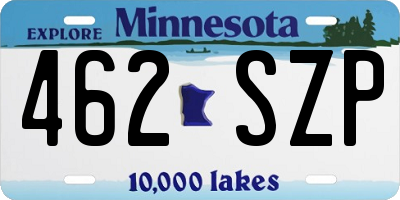 MN license plate 462SZP