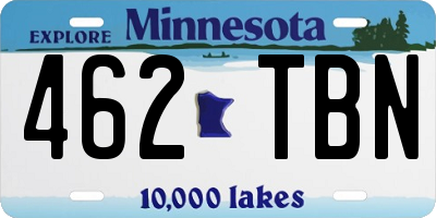 MN license plate 462TBN
